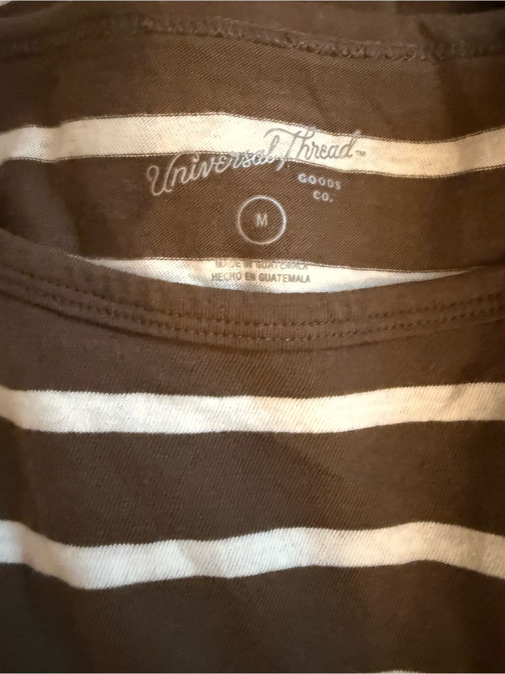 NEW Universal Thread Striped Long Sleeve Tee Trio - Navy, Brown, White MEDIUM - Picture 8 of 8